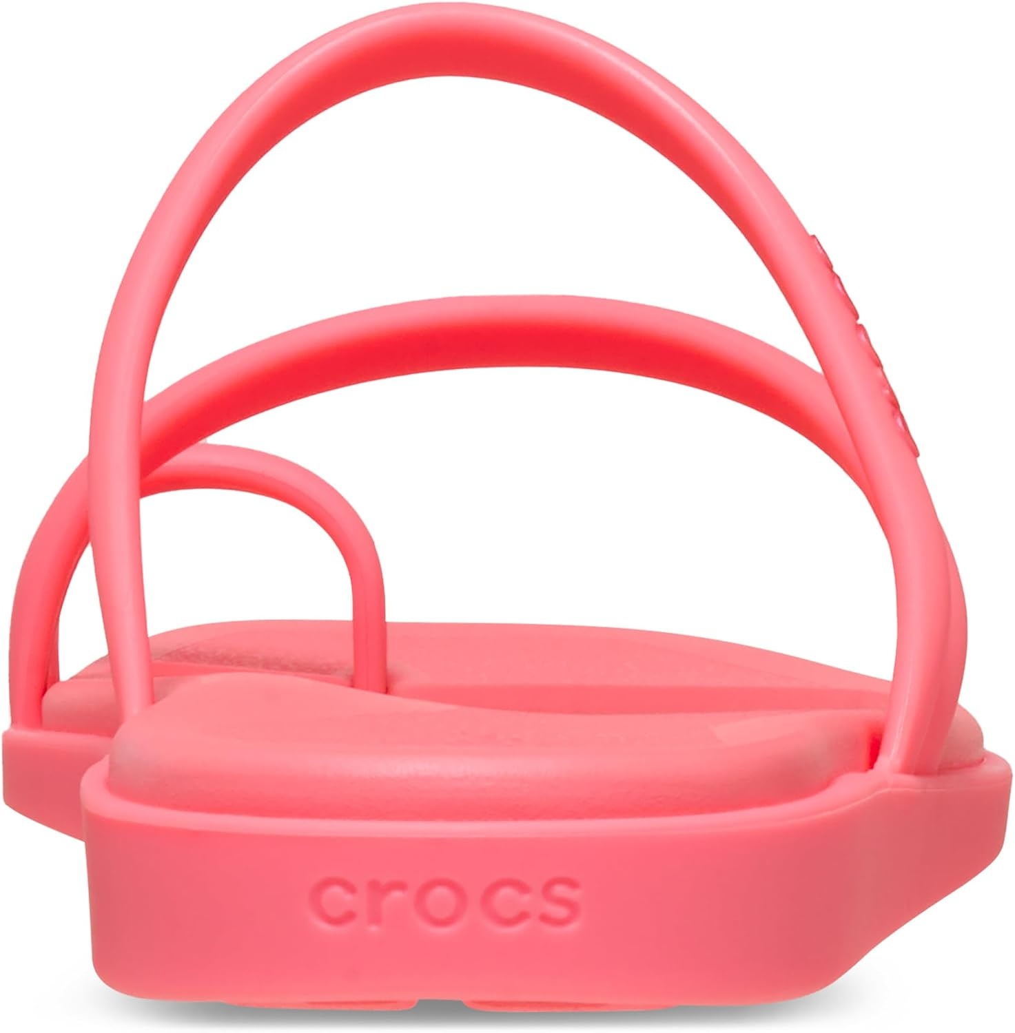 image:imageCrocs Womens Miami Toe Loop Sandals Square Toe Flat Flexible Straps Croslite Foam FootbedGuava