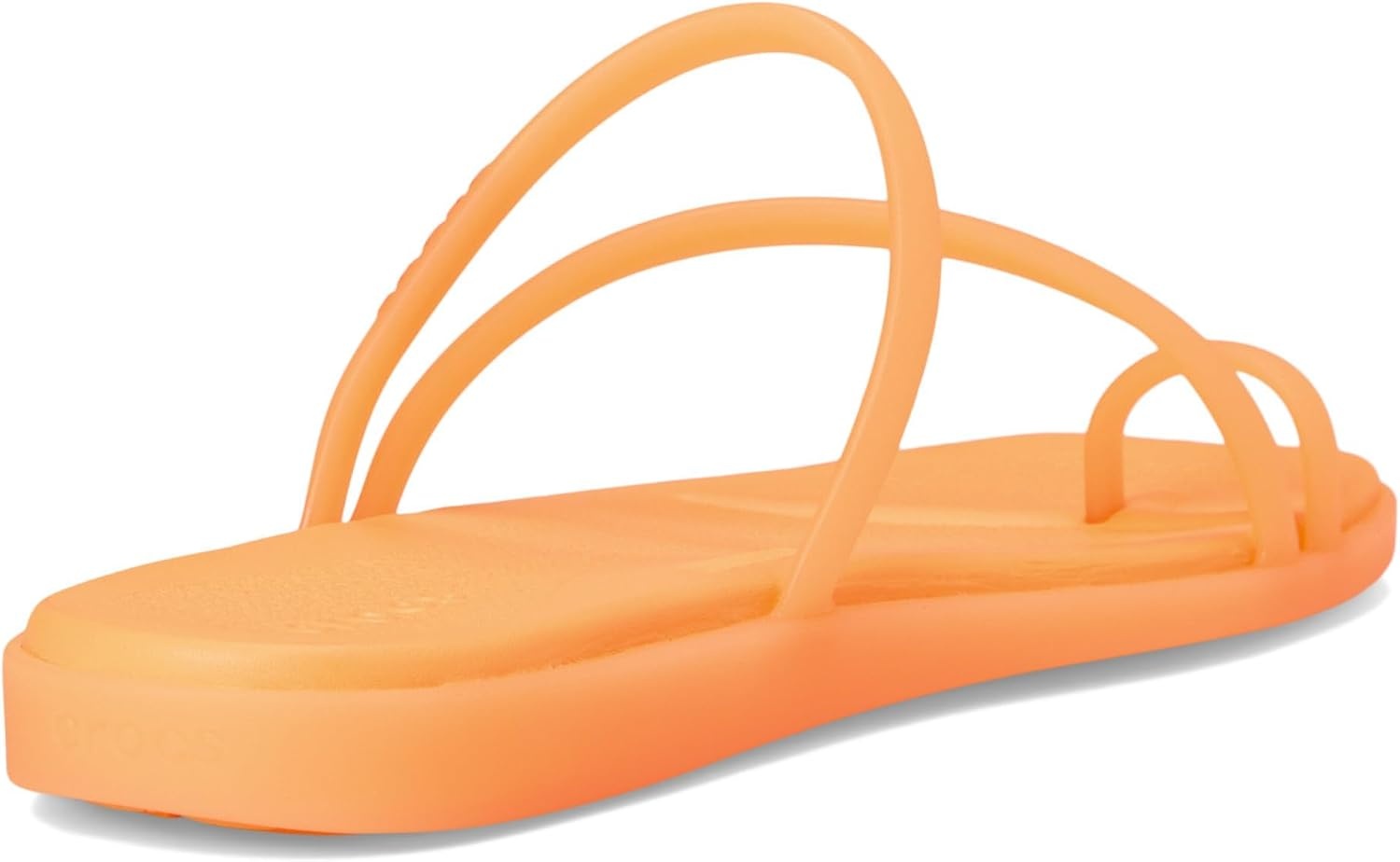 image:imageCrocs Womens Miami Toe Loop Sandals Square Toe Flat Flexible Straps Croslite Foam FootbedOrangesicle