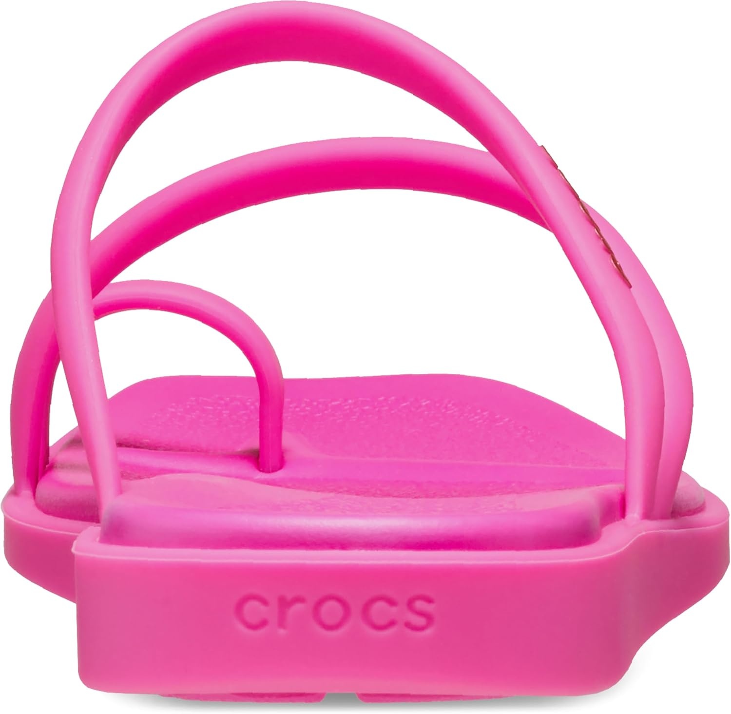 image:imageCrocs Womens Miami Toe Loop Sandals Square Toe Flat Flexible Straps Croslite Foam FootbedPink Crush