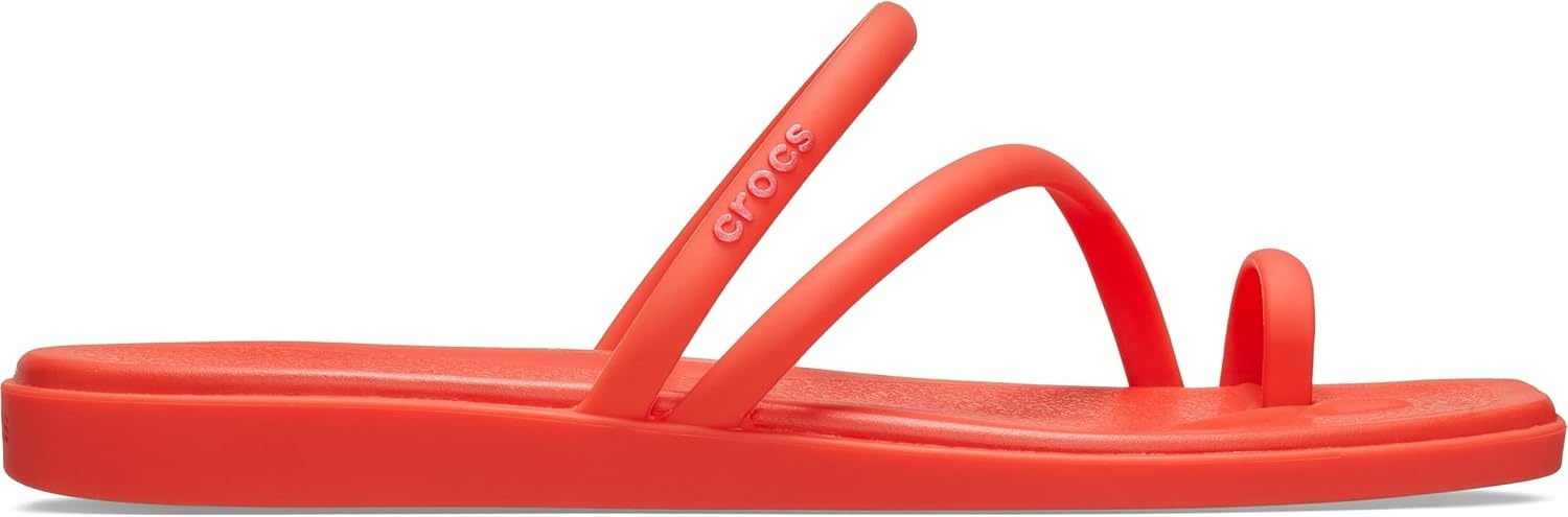 image:imageCrocs Womens Miami Toe Loop Sandals Square Toe Flat Flexible Straps Croslite Foam FootbedStarfish