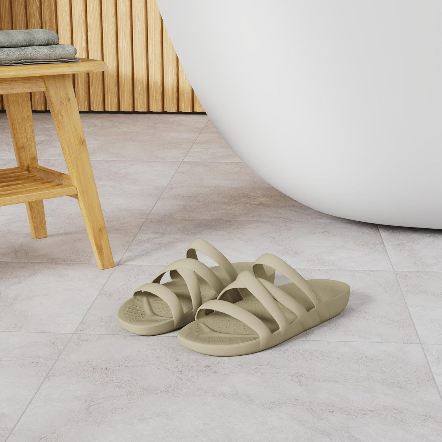 image:imageCrocs Womens Splash Strappy SandalsBone