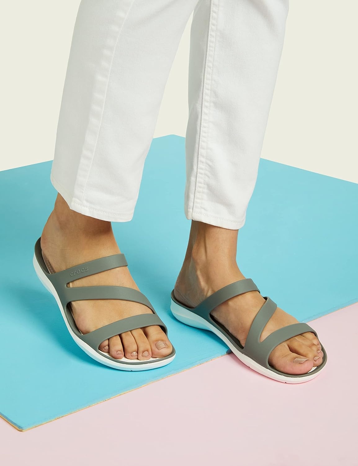 image:imageCrocs Womens Swiftwater SandalsSmokeWhite