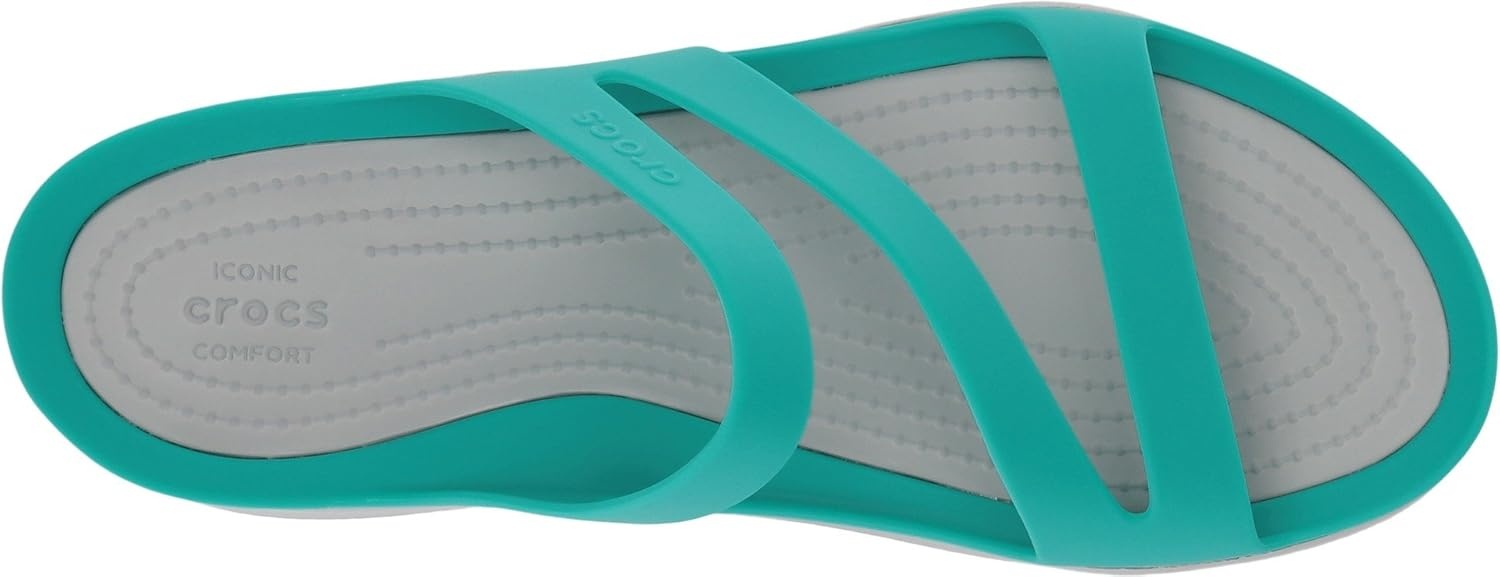 image:imageCrocs Womens Swiftwater SandalsTropical TealLight Grey