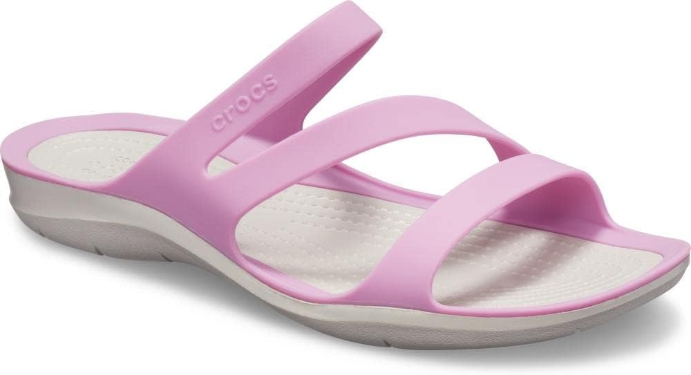 image:imageCrocs Womens Swiftwater SandalsViolet Pearl White