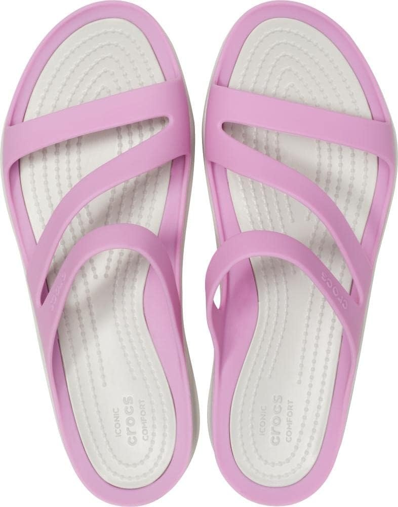 image:imageCrocs Womens Swiftwater SandalsViolet Pearl White