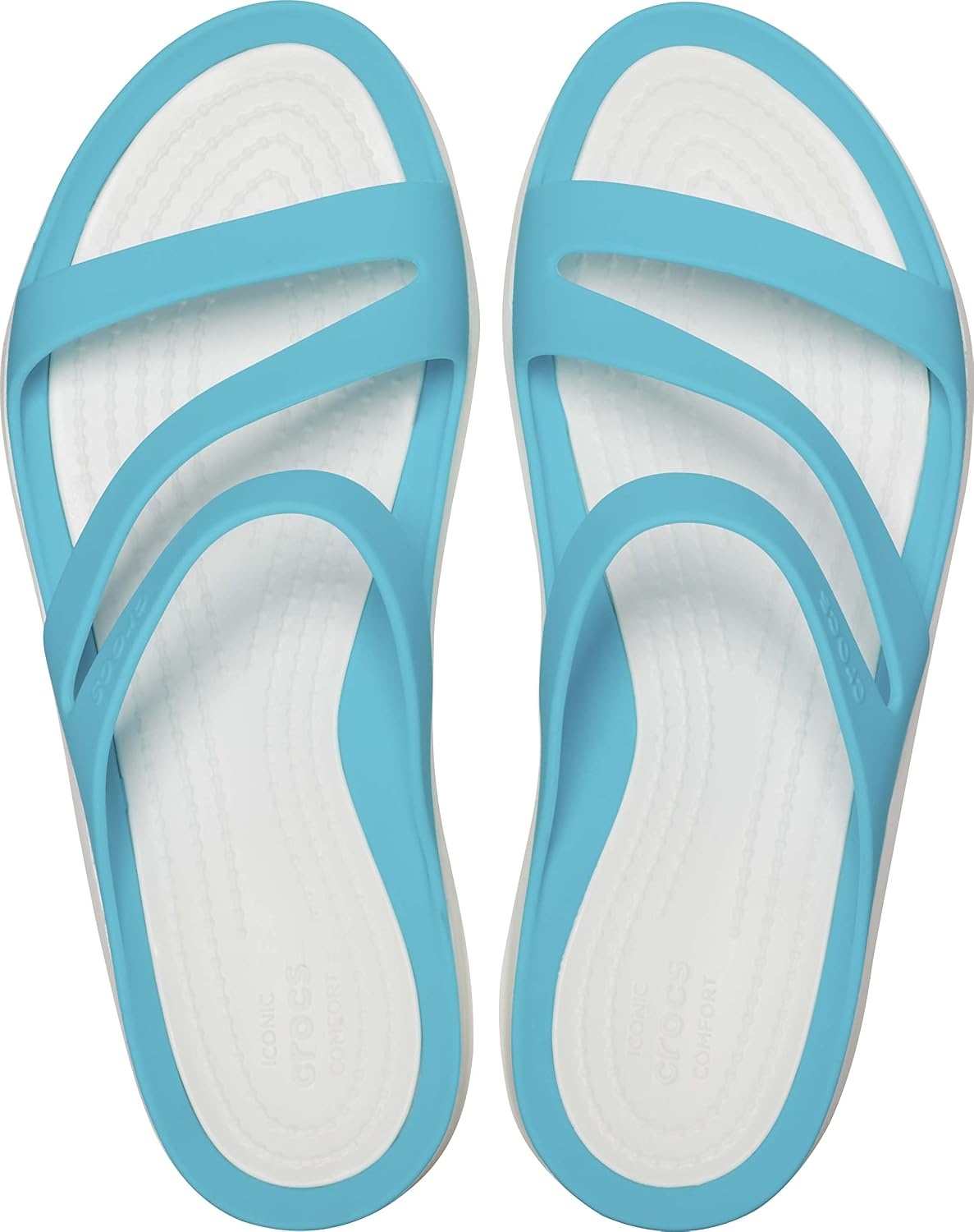 image:imageCrocs Womens Swiftwater SandalsWhiteDigital Aqua