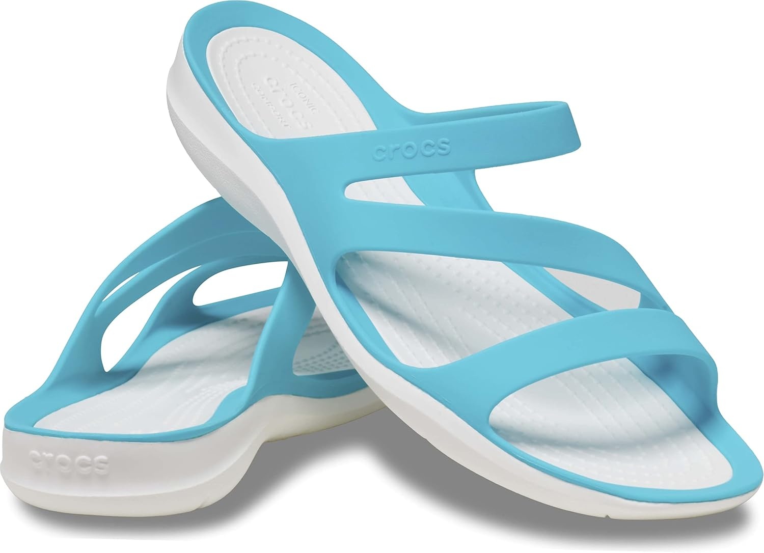 image:imageCrocs Womens Swiftwater SandalsWhiteDigital Aqua