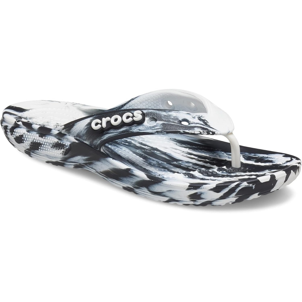 image:imageCrocs Unisexs Classic Flip FlopsBlackWhite