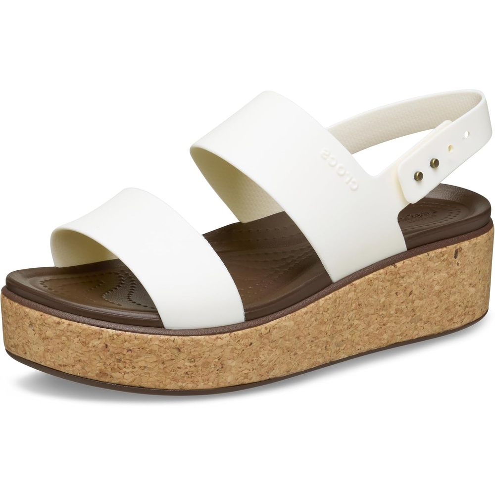 image:imageCrocs Womens Brooklyn Cork Low WedgeChalk