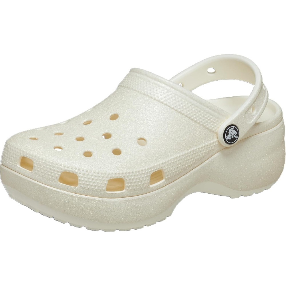 image:imageCrocs Womens Classic Platform Glitter ClogChalk
