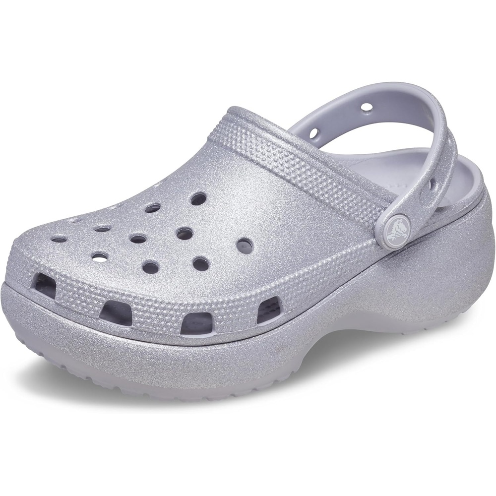 image:imageCrocs Womens Classic Platform Glitter ClogMauve Mist