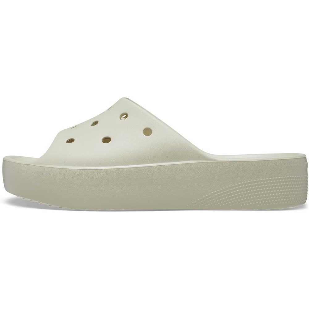 image:imageCrocs Womens Classic Slide  Platform SandalsBone