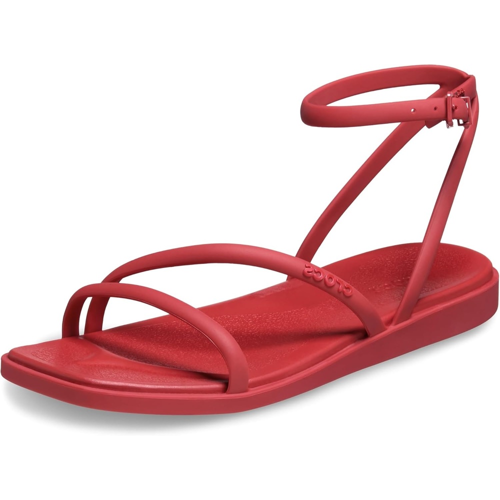 image:imageCrocs Womens Miami Ankle Strap Sandals Adjustable Heel Strap 360 Degree Comfort Croslite Foam FootbedCourt Red