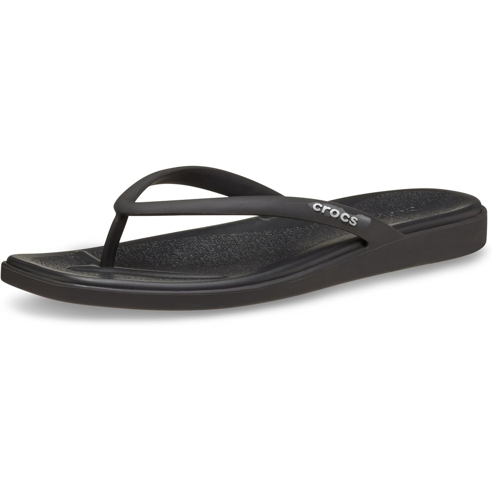 image:imageCrocs Womens Miami Flip Flops Square Toe Flat 360 Degree Comfort Croslite Foam FootbedBlack