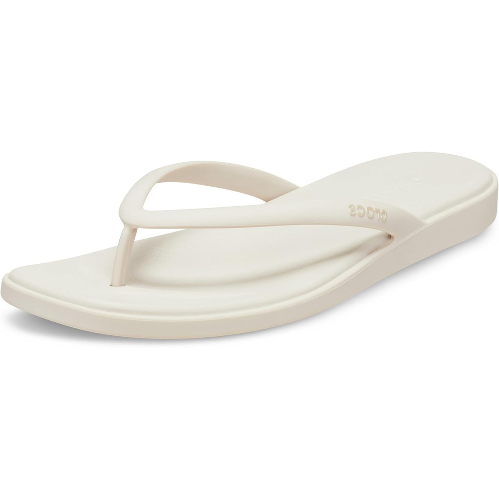 image:imageCrocs Womens Miami Flip Flops  Square Toe Flat  360 Degree Comfort  Croslite Foam FootbedCocoa Crme