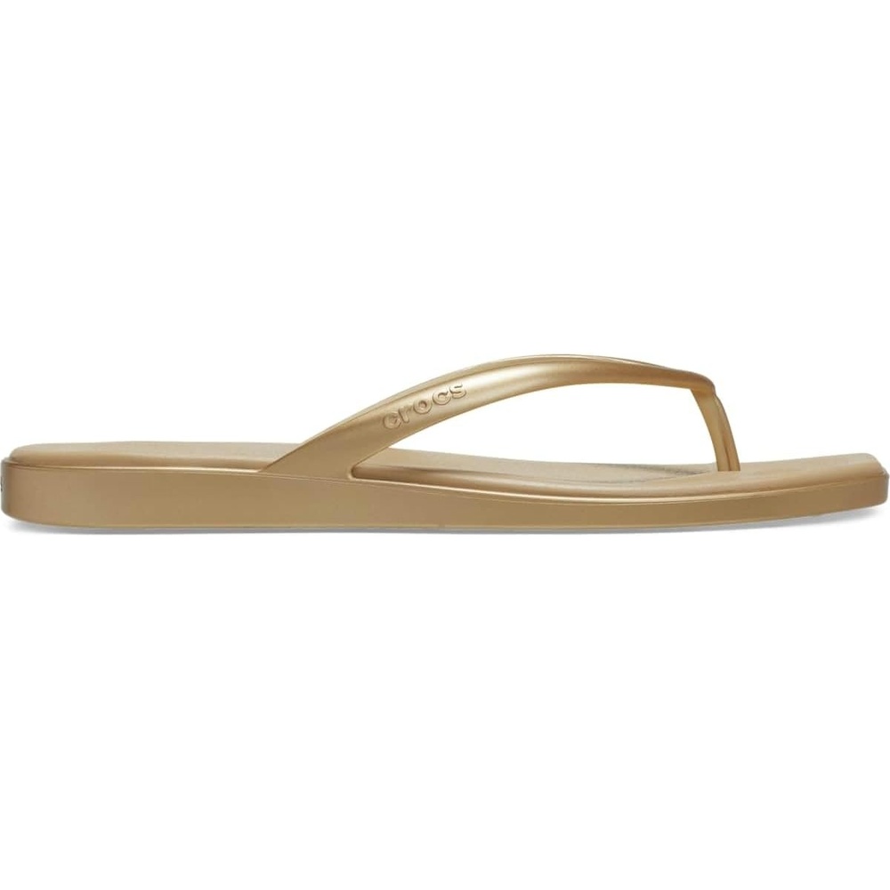 image:imageCrocs Womens Miami Flip Flops Square Toe Flat 360 Degree Comfort Croslite Foam FootbedGold