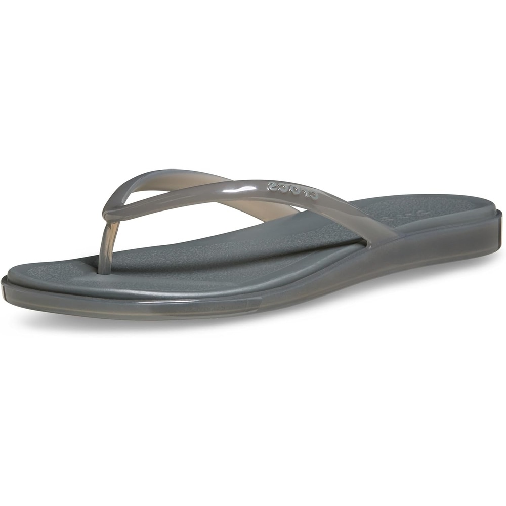 image:imageCrocs Womens Miami Round Toe Flip Flops  Flexible Straps  360 Degree Comfort  Croslite Foam FootbedCarbon Jelly