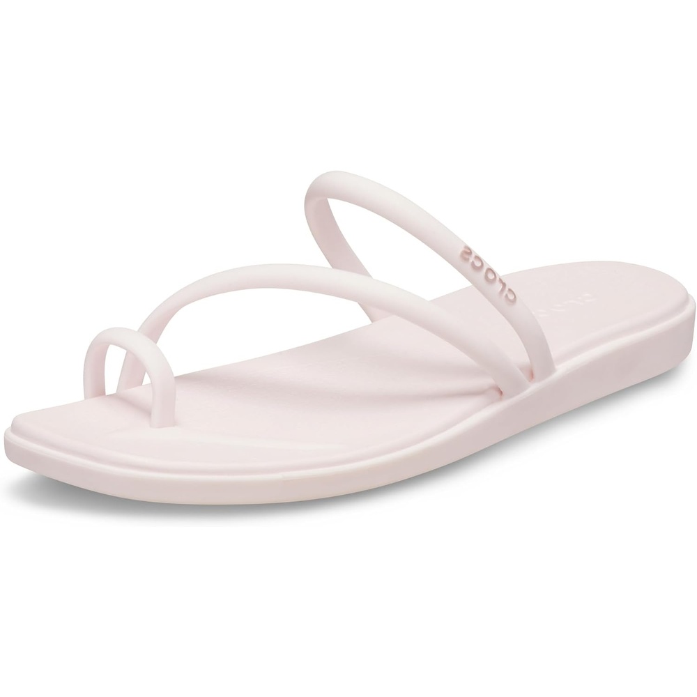 image:imageCrocs Womens Miami Toe Loop Sandals Square Toe Flat Flexible Straps Croslite Foam FootbedBubble Ice