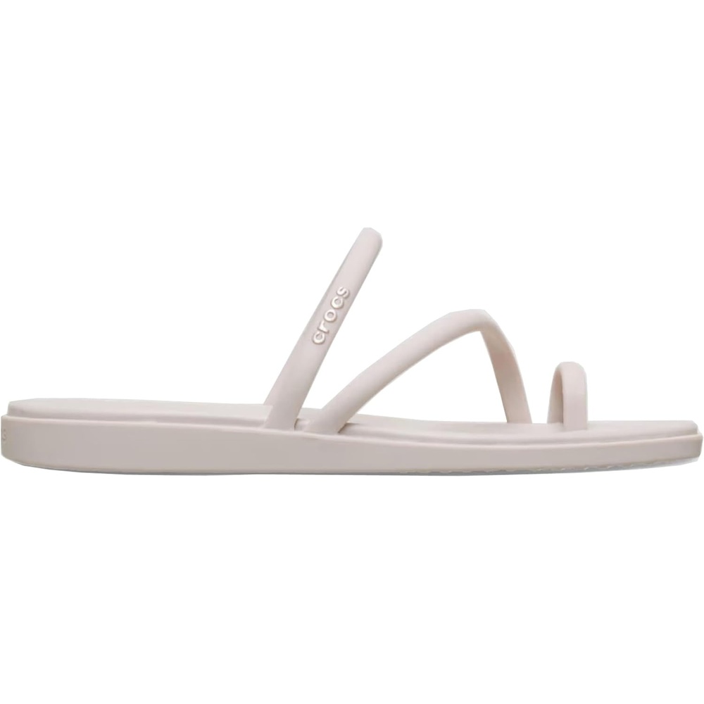 image:imageCrocs Womens Miami Toe Loop Sandals Square Toe Flat Flexible Straps Croslite Foam FootbedCocoa Cream