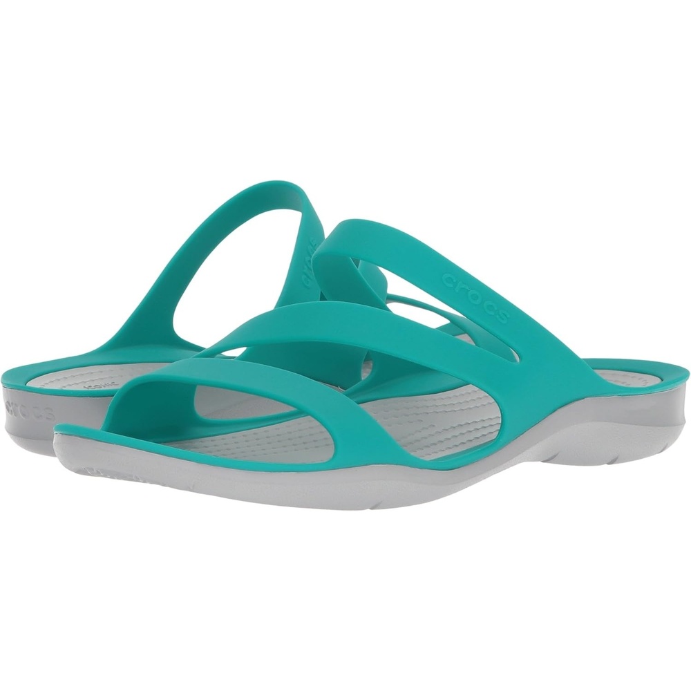 image:imageCrocs Womens Swiftwater SandalsTropical TealLight Grey