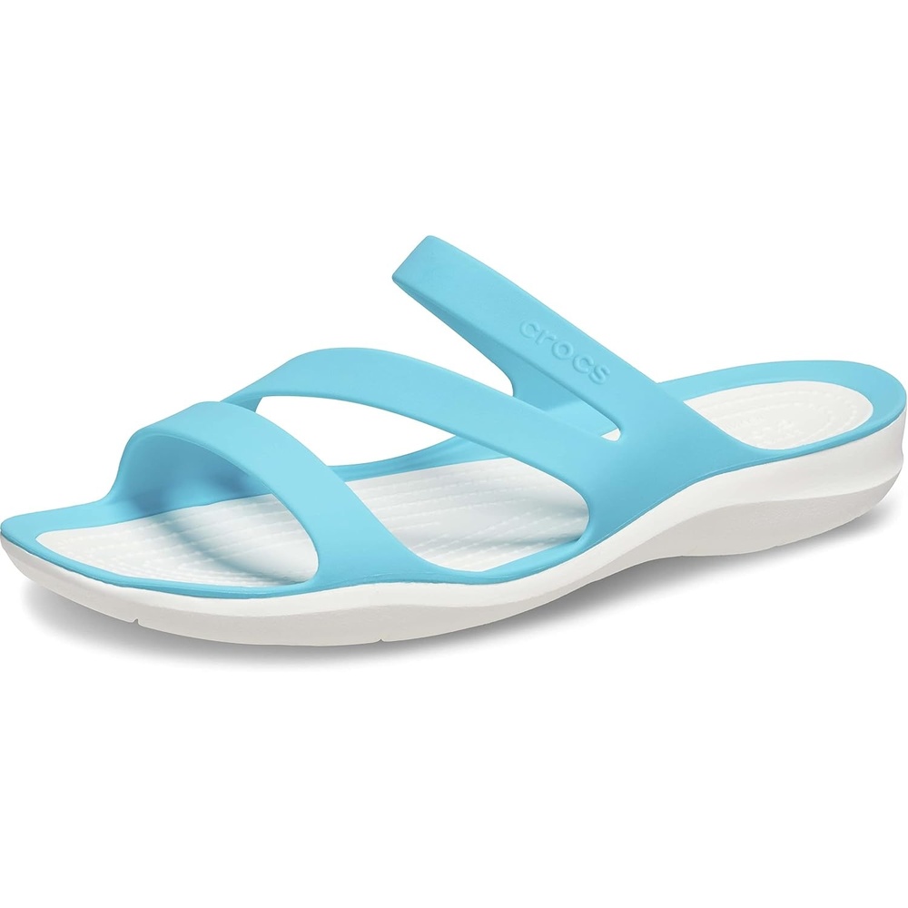 image:imageCrocs Womens Swiftwater SandalsWhiteDigital Aqua