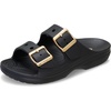 image:imageCrocs Womens Classic Saturday SandalsBlackMetallic Buckle