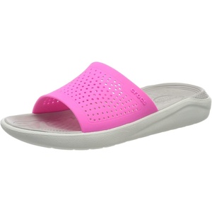Crocs LiteRide Slide(Pink Electric Pink Almost White 6qv)