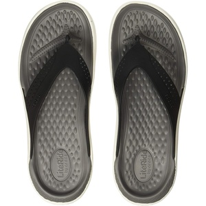 Crocs Women’s Baya Flip Sandals(Black/Smoke)