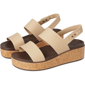 Crocs Women’s Brooklyn Cork Low Wedge(Chai)