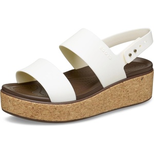 Crocs Women’s Brooklyn Cork Low Wedge(Chalk)