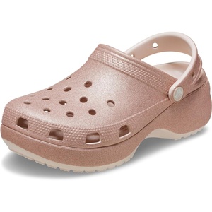 Crocs Women’s Classic Platform Glitter Clog(Quartz)
