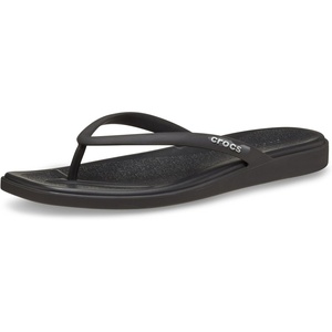 Crocs Women’s Miami Flip Flops | Square Toe Flat | 360 Degree Comfort | Croslite Foam Footbed(Black)