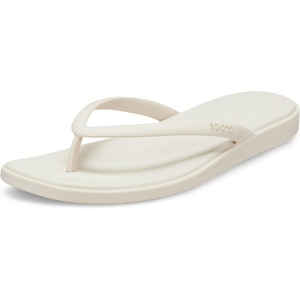 Crocs Women’s Miami Flip Flops | Square Toe Flat | 360 Degree Comfort | Croslite Foam Footbed(Cocoa Crème)
