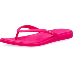 Crocs Women’s Miami Flip Flops | Square Toe Flat | 360 Degree Comfort | Croslite Foam Footbed(Dragon Fruit)