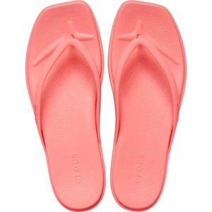 Crocs Women’s Miami Flip Flops | Square Toe Flat | 360 Degree Comfort | Croslite Foam Footbed(Guava)