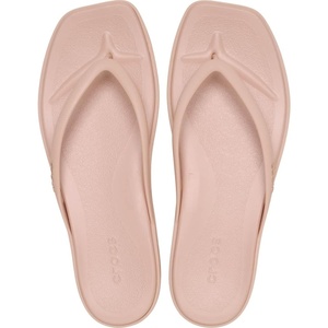 Crocs Women’s Miami Flip Flops | Square Toe Flat | 360 Degree Comfort | Croslite Foam Footbed(Pink Caramel)