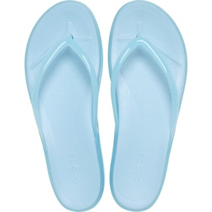 Crocs Women’s Miami Round Toe Flip Flops | Flexible Straps | 360 Degree Comfort | Croslite Foam Footbed(Sky Blue Jelly)