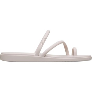 Crocs Women’s Miami Toe Loop Sandals | Square Toe Flat | Flexible Straps | Croslite Foam Footbed(Cocoa Cream)