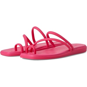 Crocs Women’s Miami Toe Loop Sandals | Square Toe Flat | Flexible Straps | Croslite Foam Footbed(Dragon Fruit)