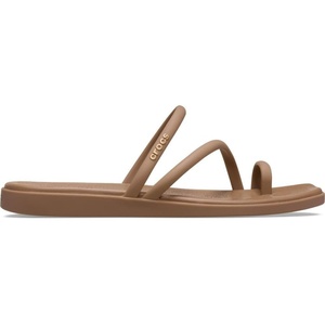 Crocs Women’s Miami Toe Loop Sandals | Square Toe Flat | Flexible Straps | Croslite Foam Footbed(Milk Chocolate)
