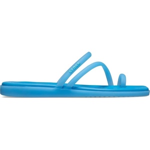Crocs Women’s Miami Toe Loop Sandals | Square Toe Flat | Flexible Straps | Croslite Foam Footbed(Tinted Glass)