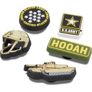 Crocs Jibbitz 5-Pack Trendy Shoe Charms | Jibbitz for Crocs(Armed Forces Us Army)