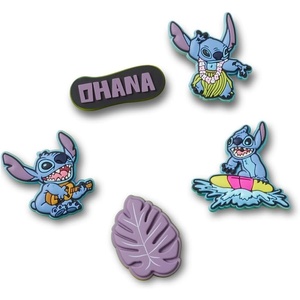 Crocs Jibbitz 5-Pack Trendy Shoe Charms | Jibbitz for Crocs(Stitch Tropical)