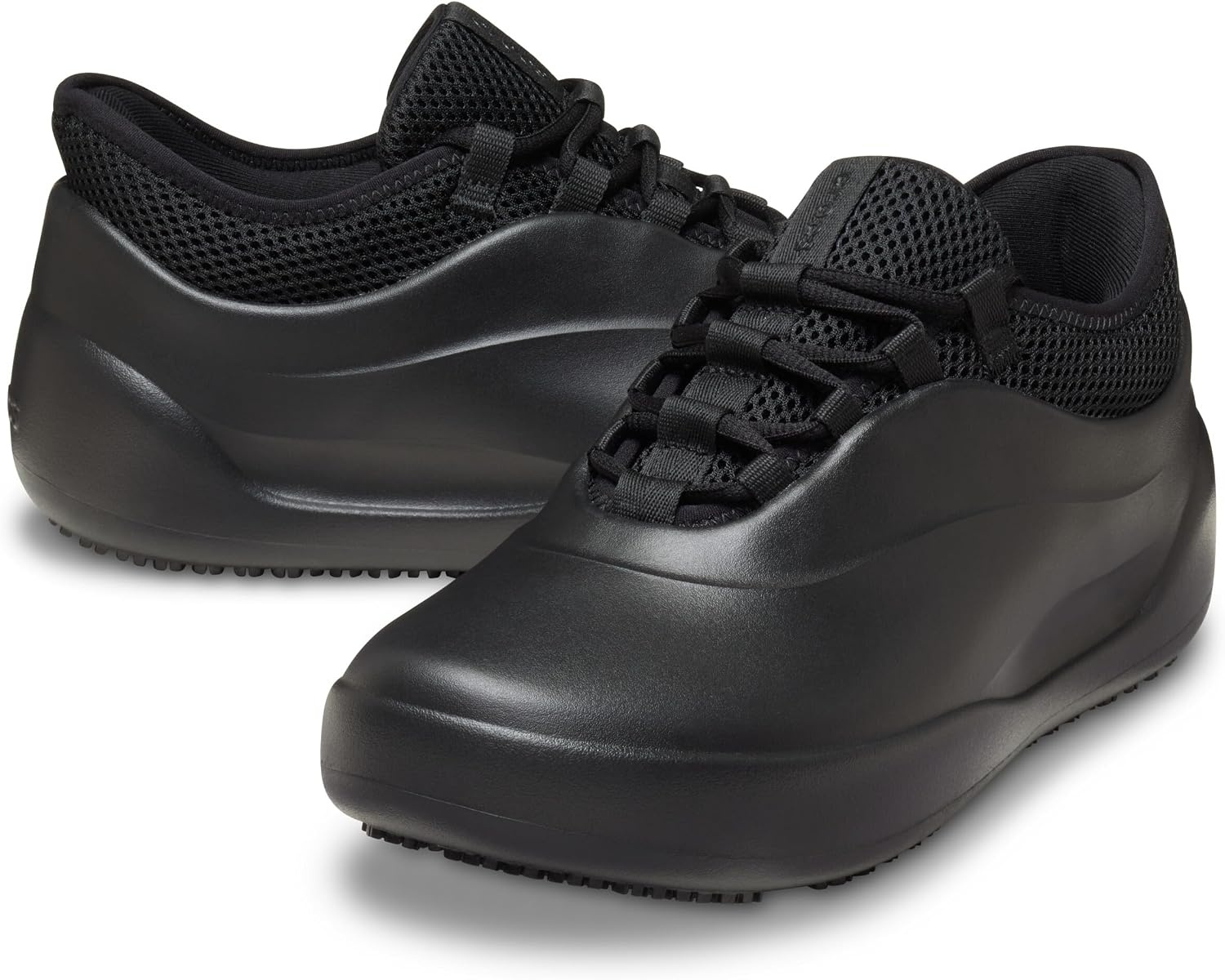 image:imageCrocs Mens Bistro No Hands Work Sneaker Enclosed Toe Slip Resistant All Day Comfort at Work LaceUp Shoes for Healthcare Hospitality and Food Service Workers Easy Clean ASTM CertifiedBlack