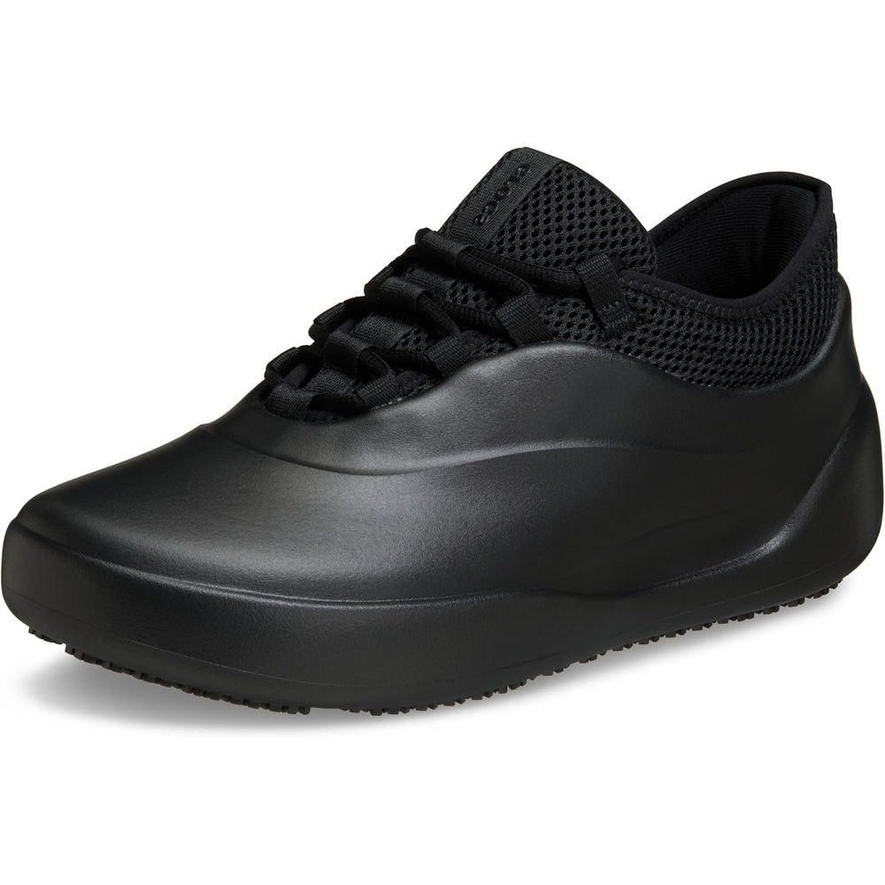 image:imageCrocs Mens Bistro No Hands Work Sneaker Enclosed Toe Slip Resistant All Day Comfort at Work LaceUp Shoes for Healthcare Hospitality and Food Service Workers Easy Clean ASTM CertifiedBlack