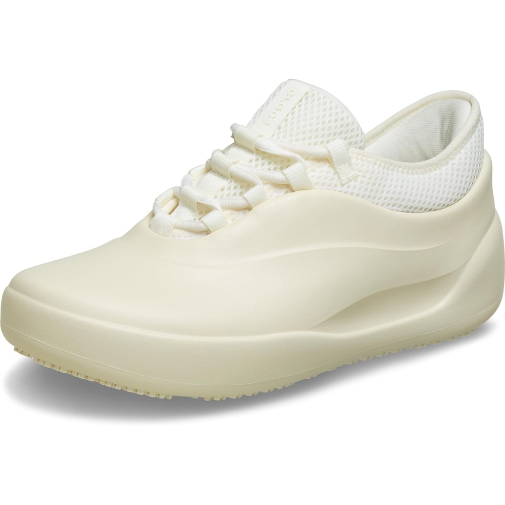 image:imageCrocs Mens Bistro No Hands Work Sneaker Enclosed Toe Slip Resistant All Day Comfort at Work LaceUp Shoes for Healthcare Hospitality and Food Service Workers Easy Clean ASTM CertifiedSummit White