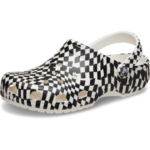 Crocs Unisex-Adult Classic Clog – Seasonal Graphic(Checkered)