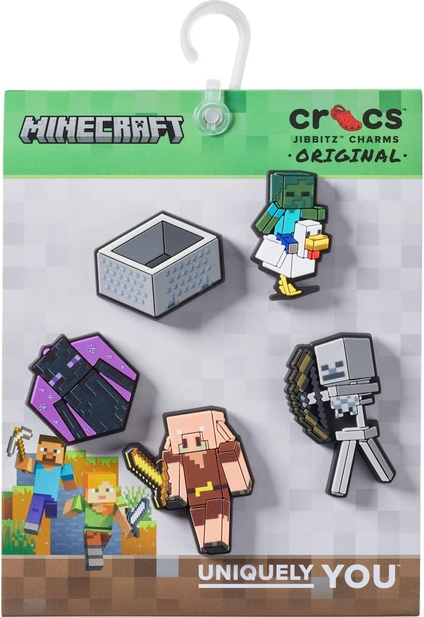 image:imageCrocs Jibbitz Video Games Shoe Charm PacksMinecraft Chicken Jockey