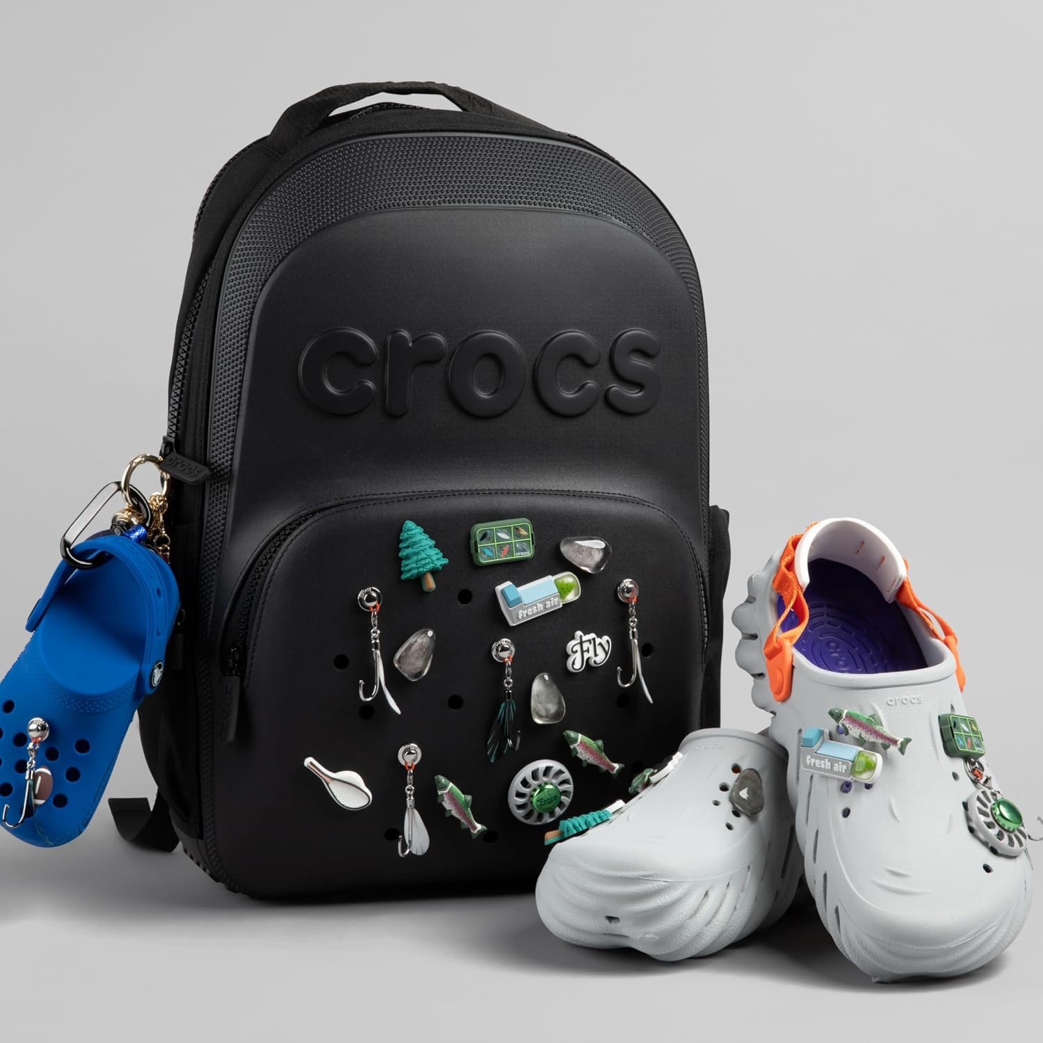 image:imageCrocs Classic Backpack Personalize with Jibbitz Charms Navy One SizeBlack