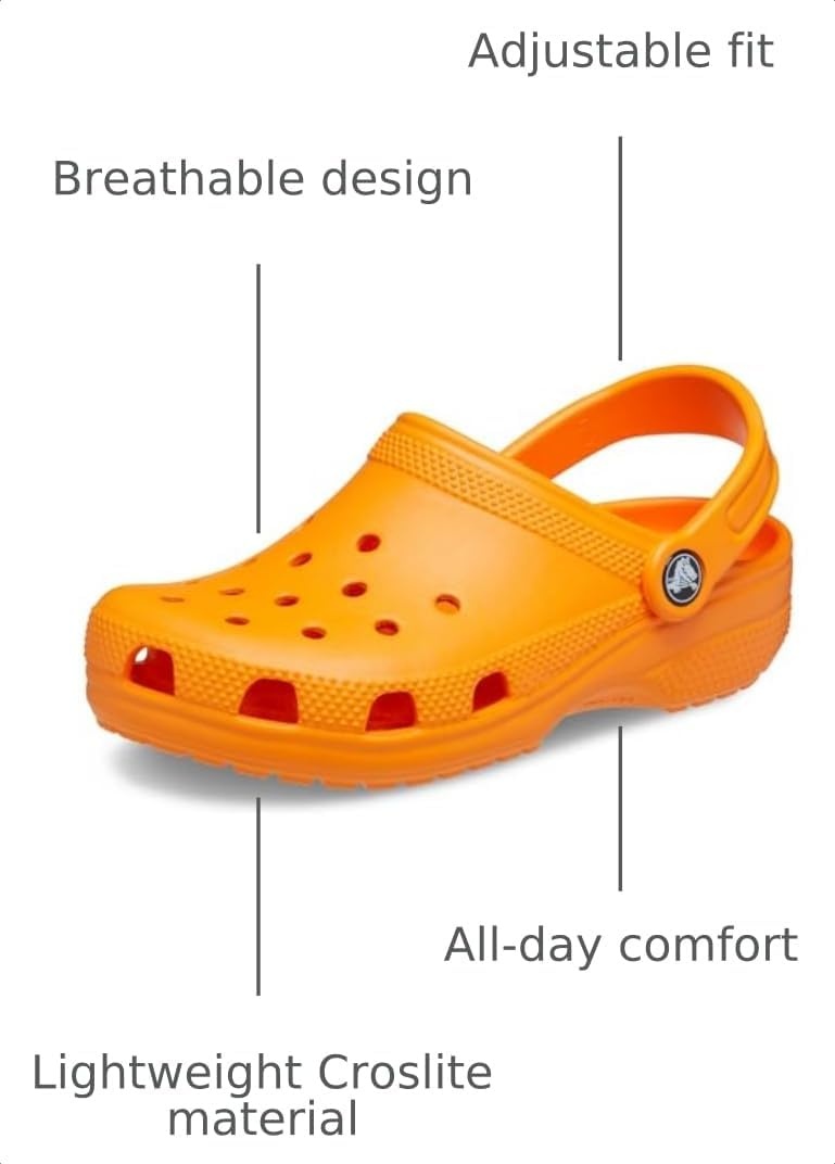 image:imageCrocs Kids Classic Clog Little KidBig KidToddler Casual ShoesOrange Zing